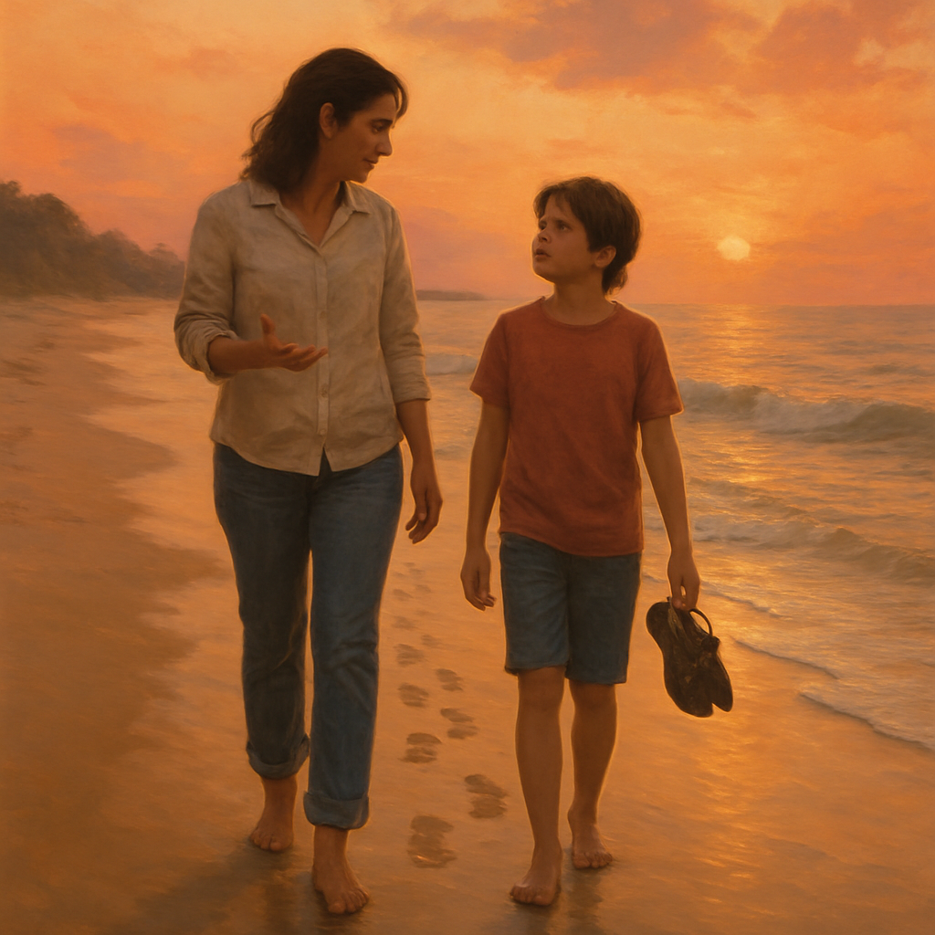 Footsteps In The Sand Of Remembered Stories diamond painting