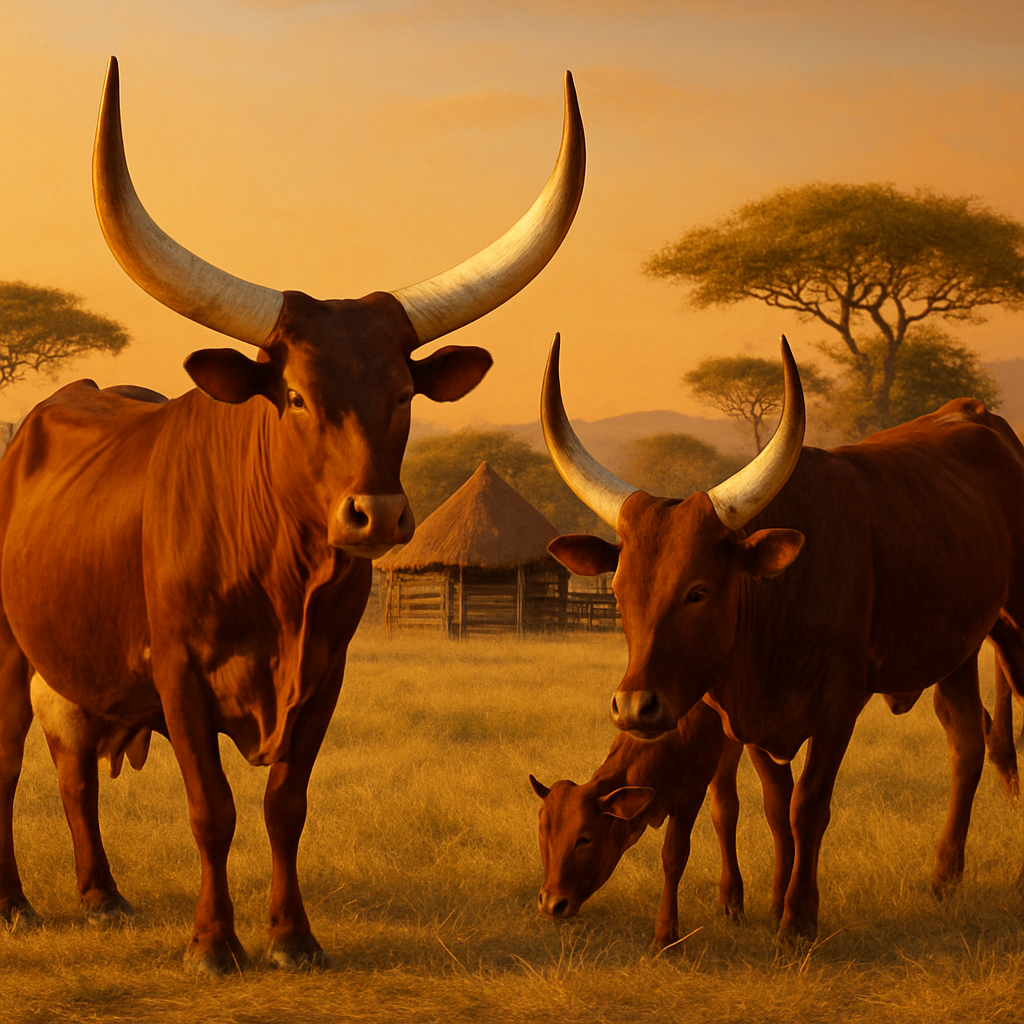 Ankole Watusi Cattle East Africa Painting by diamonds kit