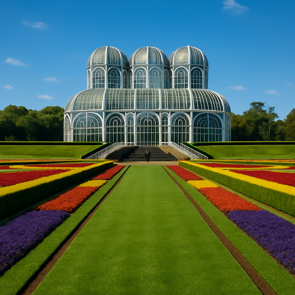 Curitiba Botanical Garden Glasshouse Axis Painting by diamonds kit