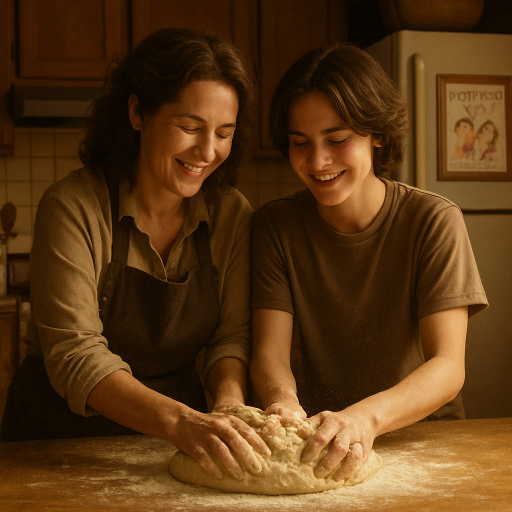 Kitchen Echoes Of Generations Kneading Dough paint by diamonds
