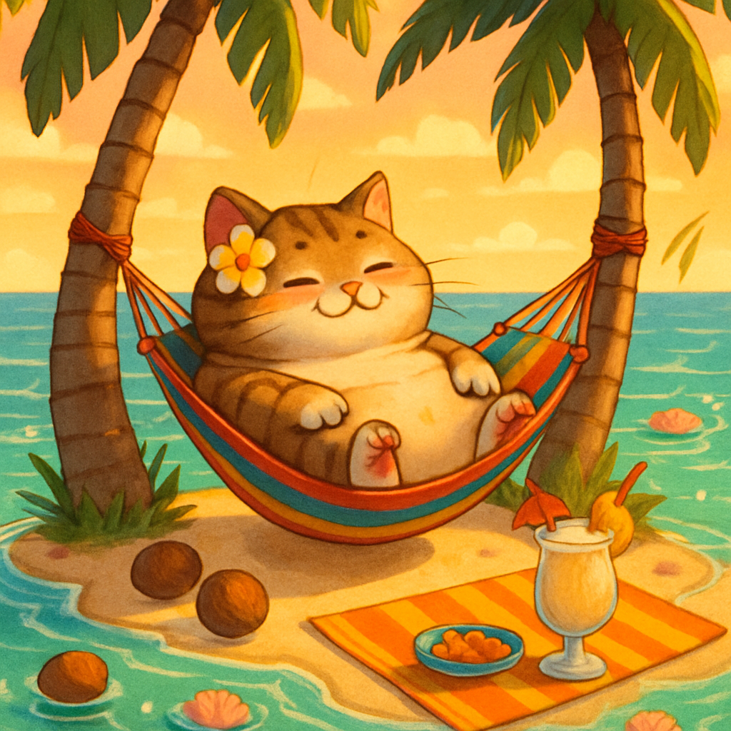 Sunkissed Hammock Cat Cove diamonded painting kits