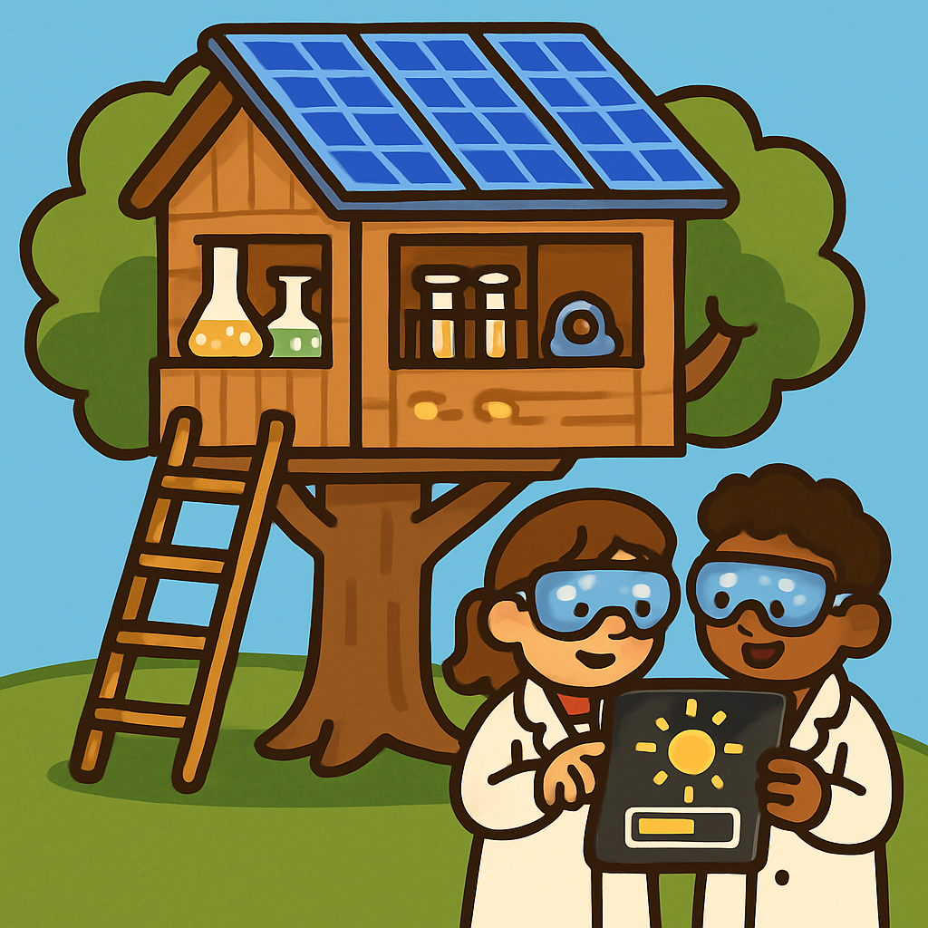 Solar Powered Treehouse Lab DIY paint by diamonds