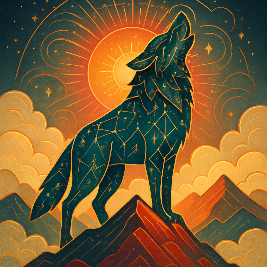 Mountain Harmony Wolf Constellation Paint by diamonds kits