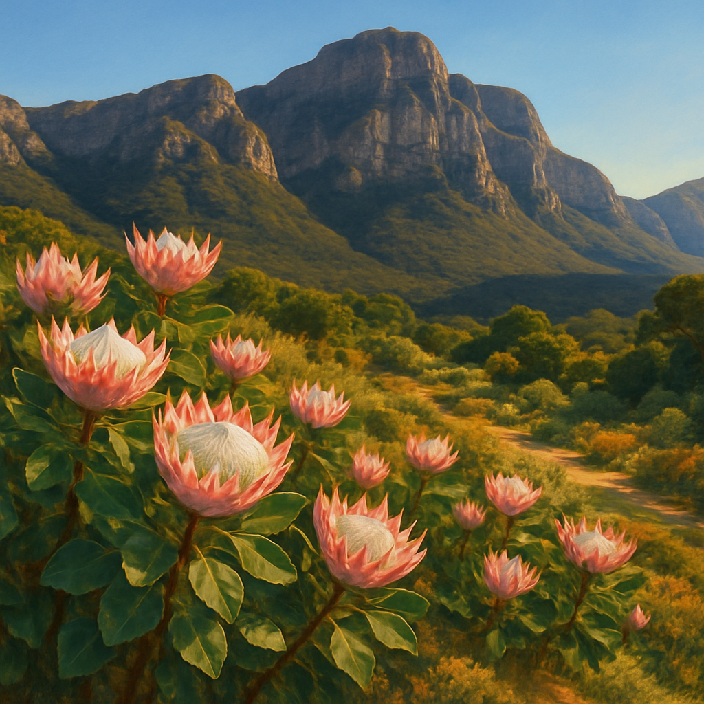 Kirstenbosch National Botanical Garden Protea Slope diamonded painting kits