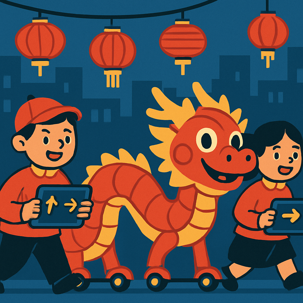 Lunar New Year Robotics Parade paint by diamonds