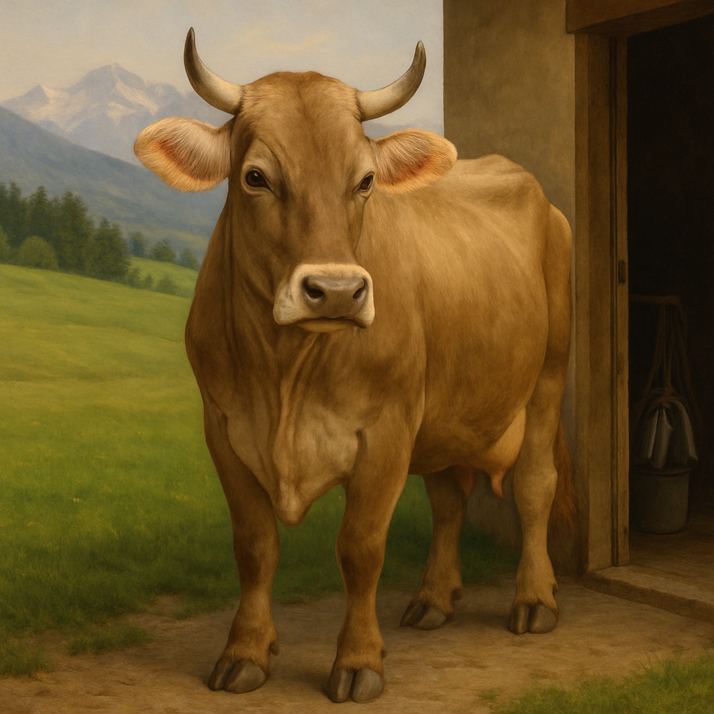 Brown Swiss Dairy Cow diamond painting