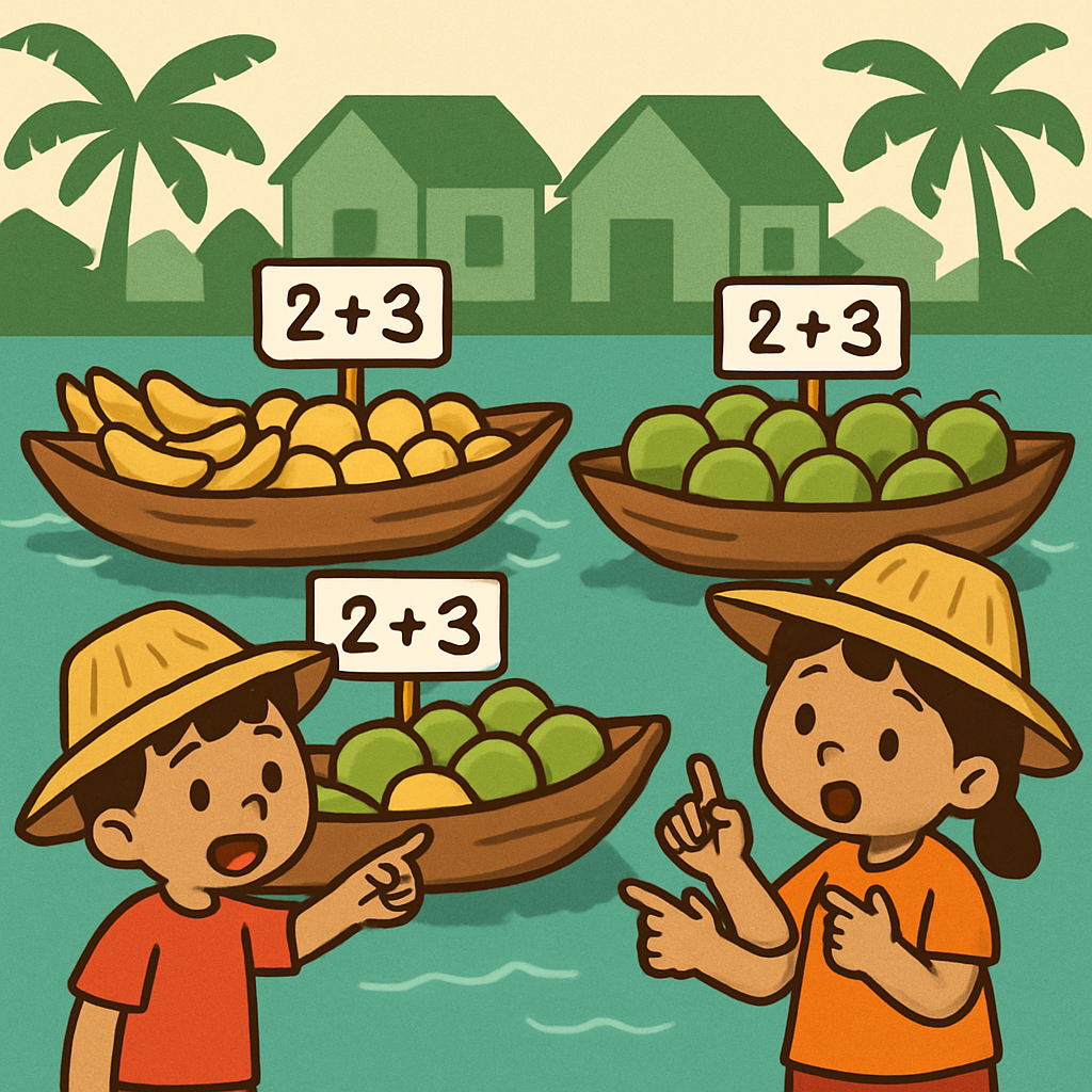 Floating Market Math Adventure Painting by diamonds kit