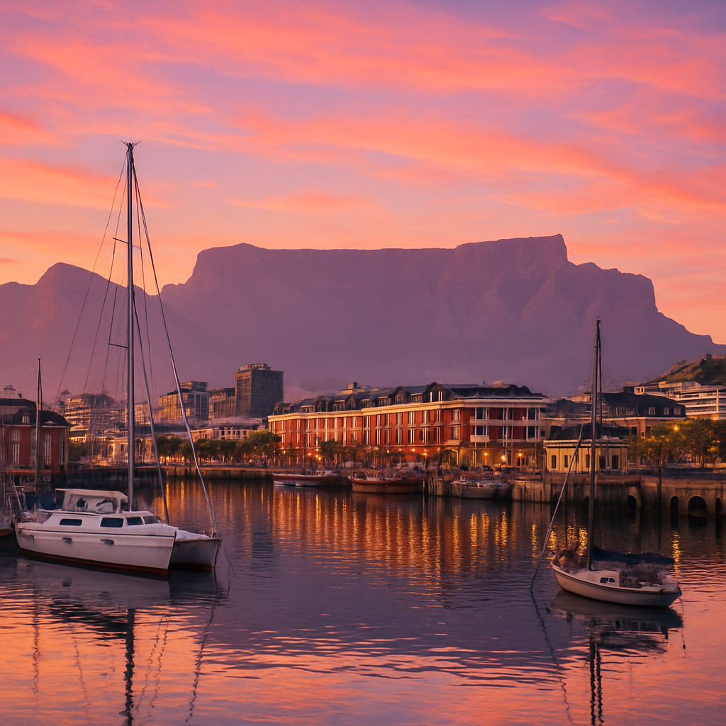 Cape Town Waterfront And Table Mountain diamonded painting kits