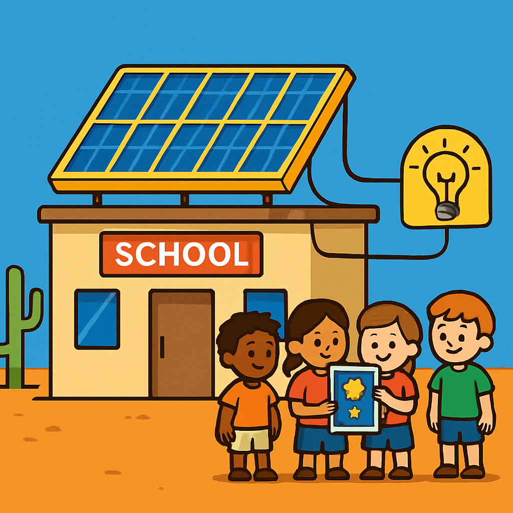 Solar Powered Desert School Paint by diamonds kits