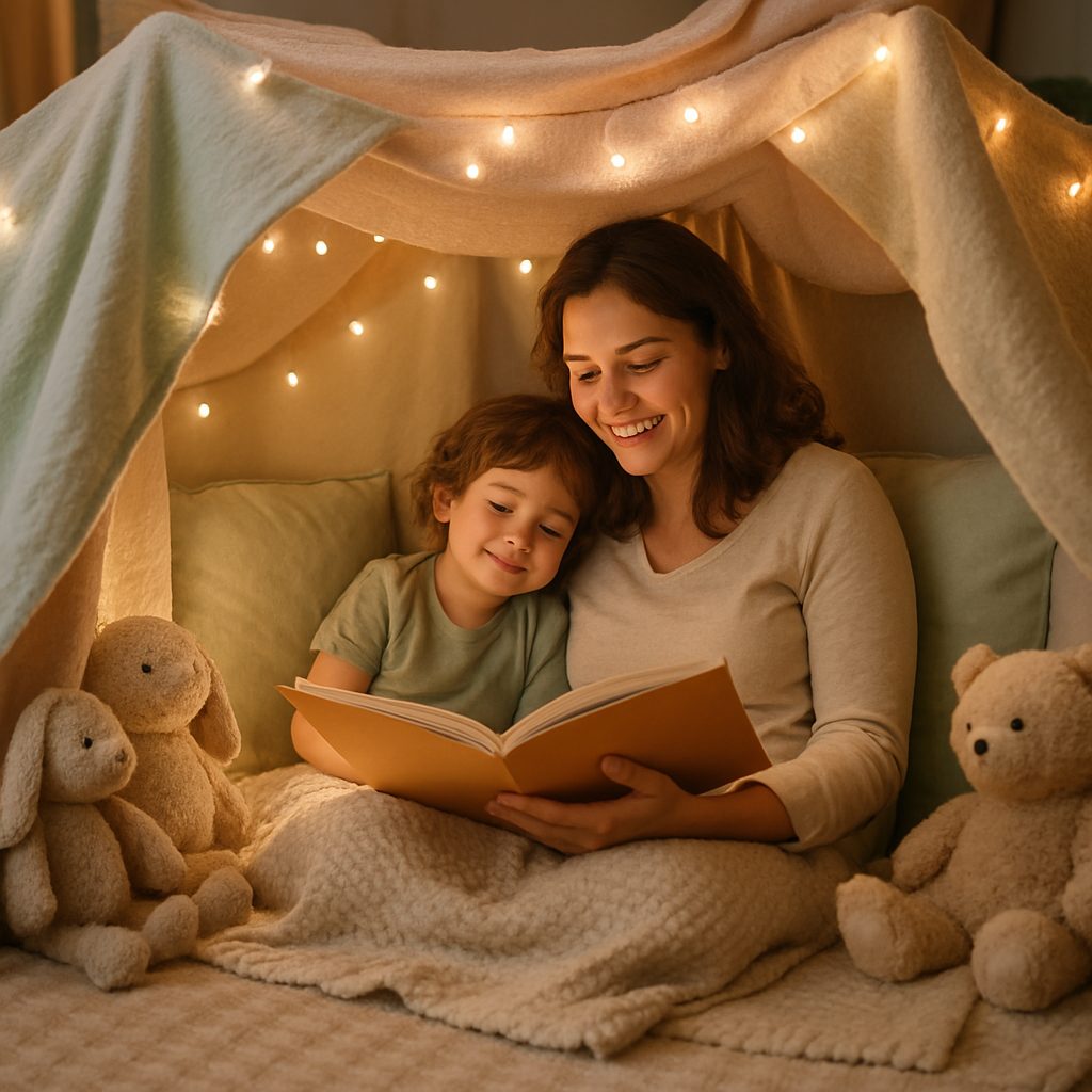 Library Of Lullabies Storytime In A Pillow Fort diamond painting
