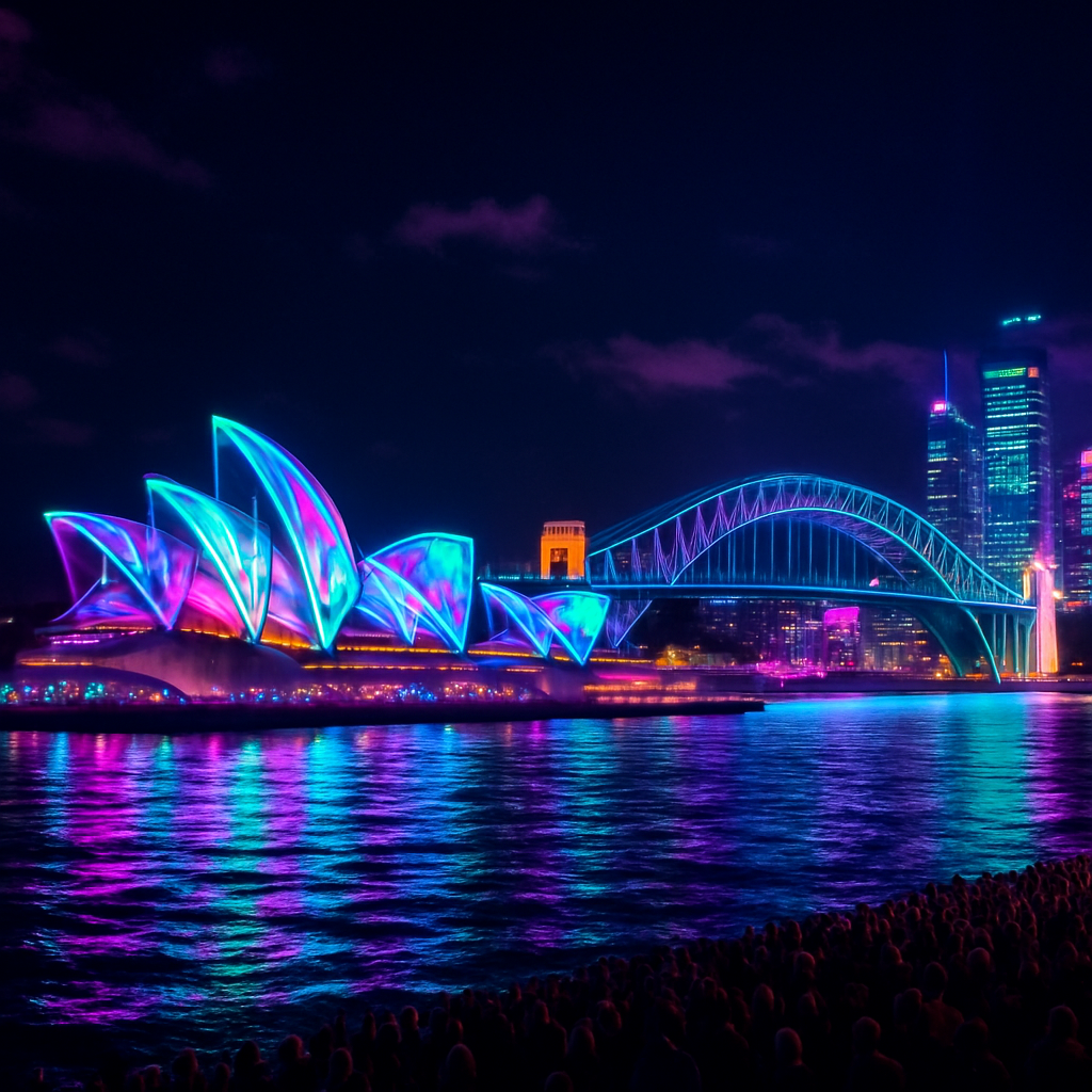 Vivid Sydney Australia Painting by diamonds kit