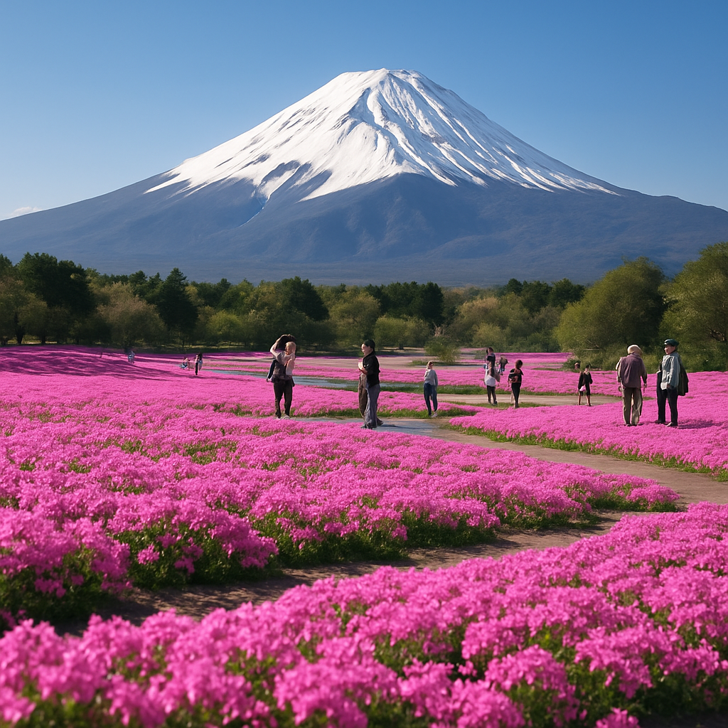 Fuji Shibazakura Festival Japan Paint by diamonds kits
