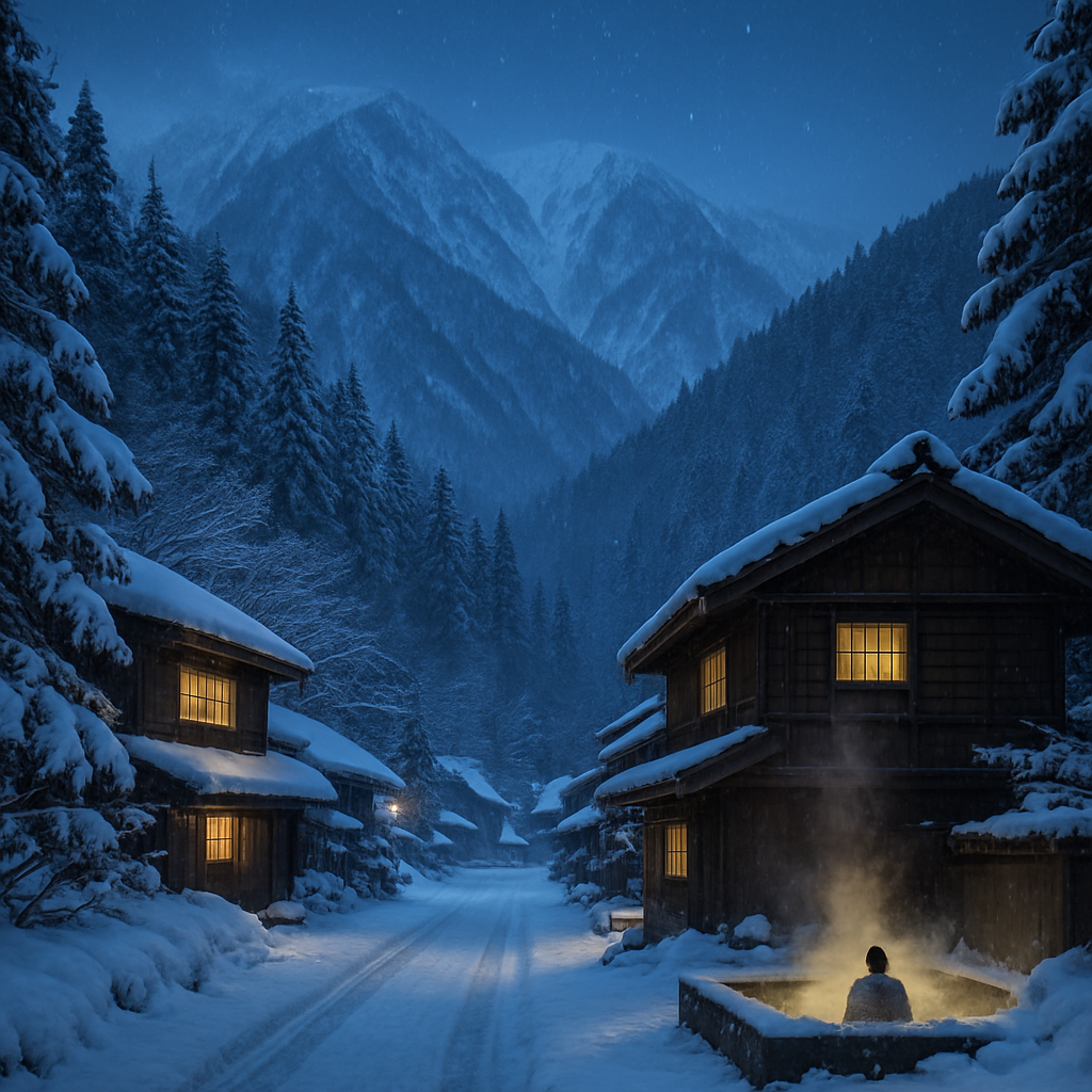 Winter_Twilight_in_the_Japanese_Alps_Nagano paint by diamonds