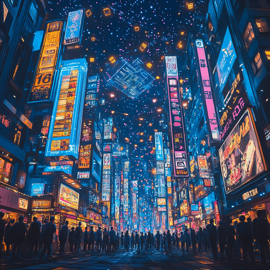 Akihabara District Japan painting diamond kit