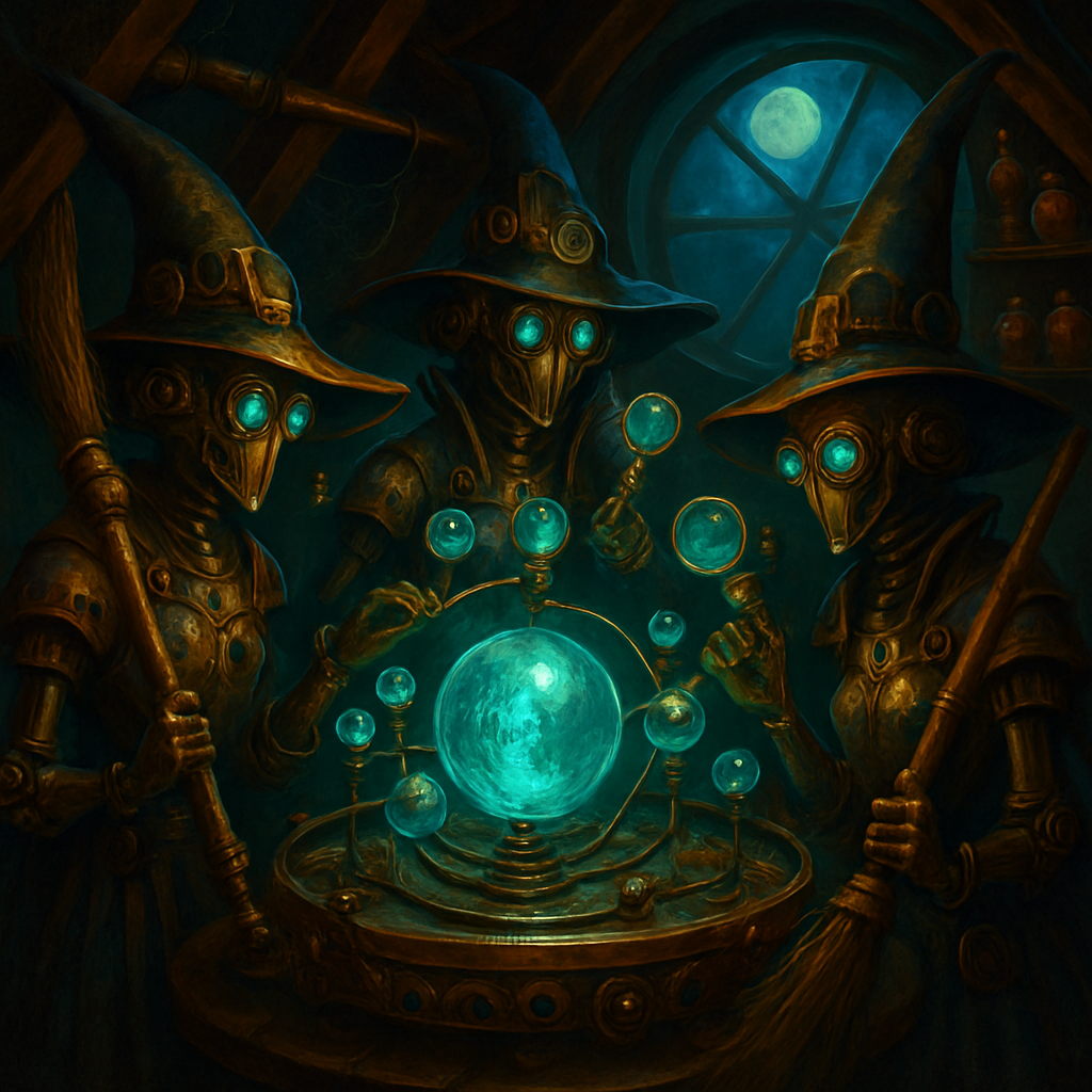 Clockwork Coven In The Attic Observatory diamond painting
