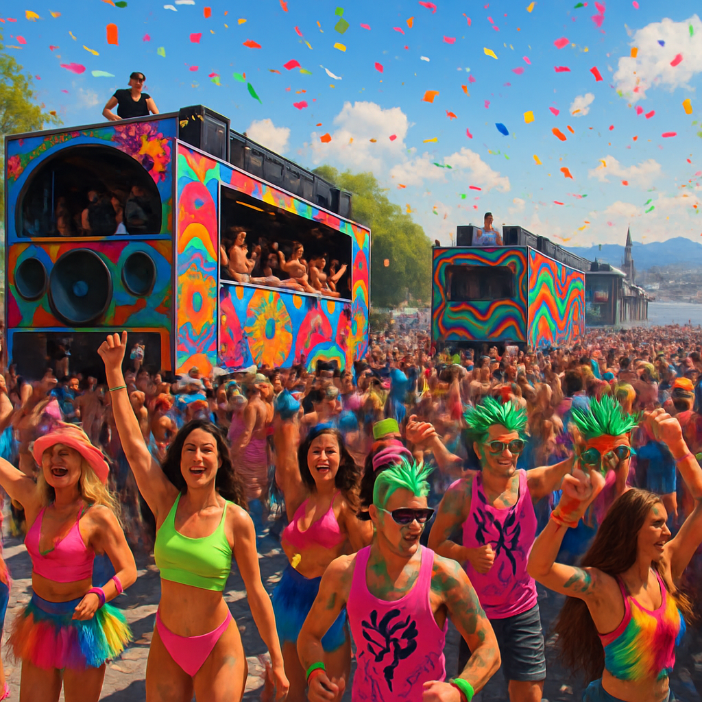 Zurich Street Parade Switzerland DIY paint by diamonds