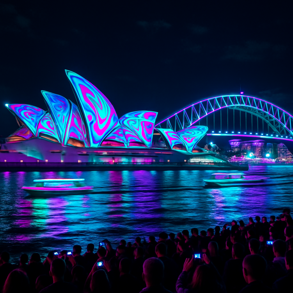 Vivid Sydney Australia paint by color
