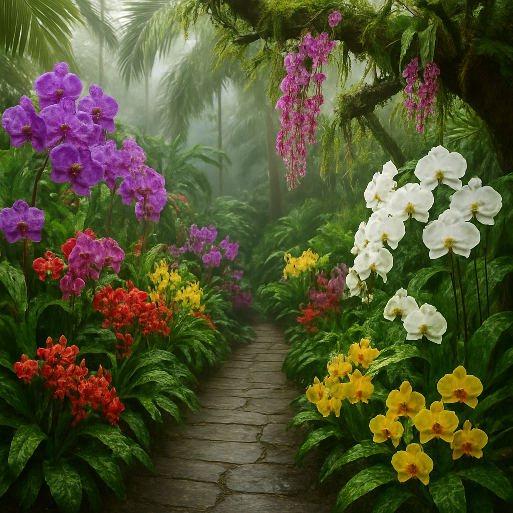 National Orchid Garden Singapore Botanic Gardens Paint by diamonds art