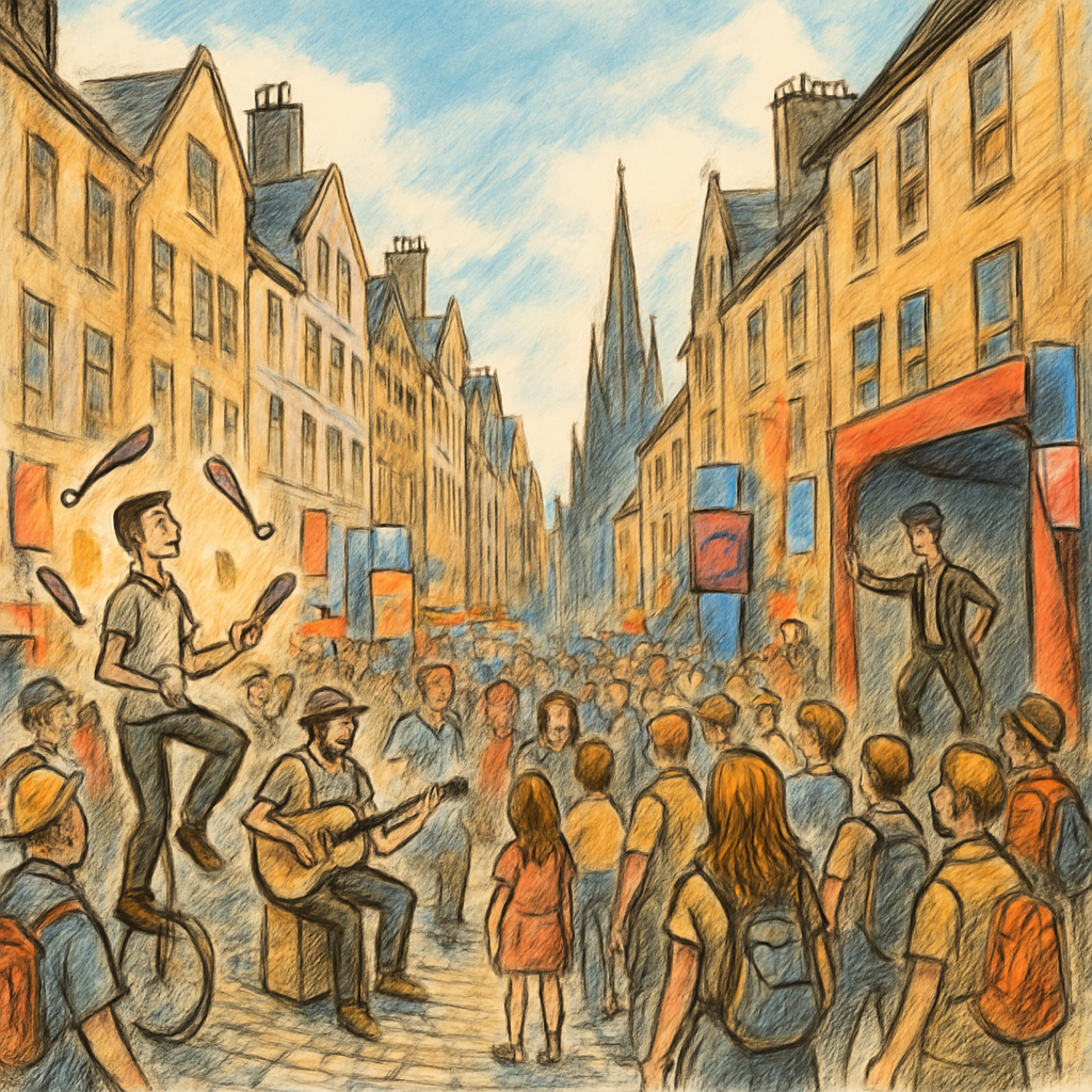 Edinburgh Festival Fringe Scotland paint by color