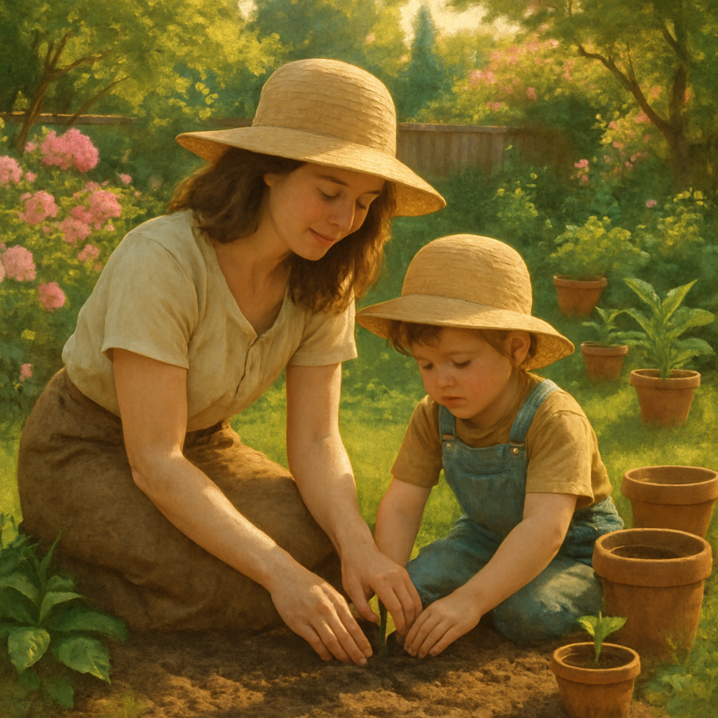 Garden Of Growing Hearts Seeds Planted By Her Hand diamond painting