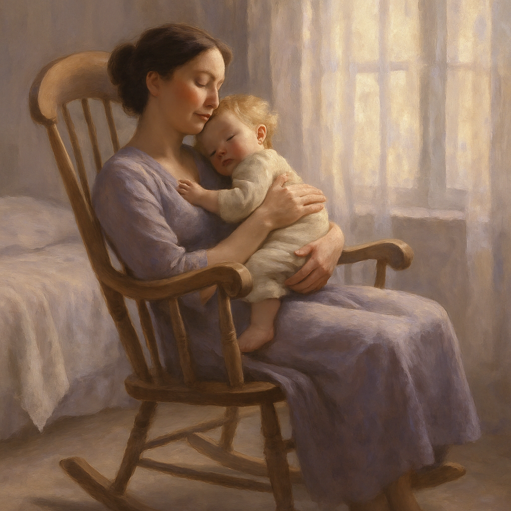 Echoes Of Lullabies Rocking Chair In The Afternoon Light Painting by diamonds kit