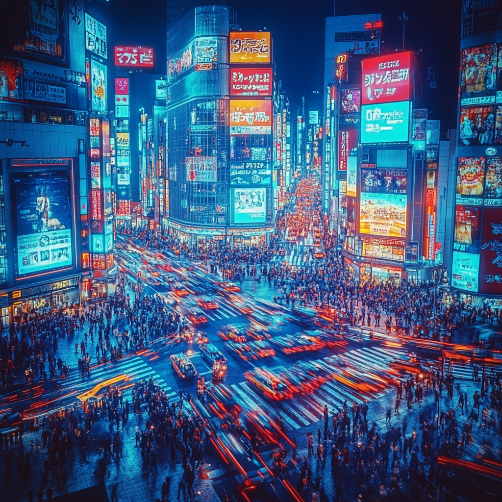 Shibuya Crossing Tokyo DIY paint by diamonds