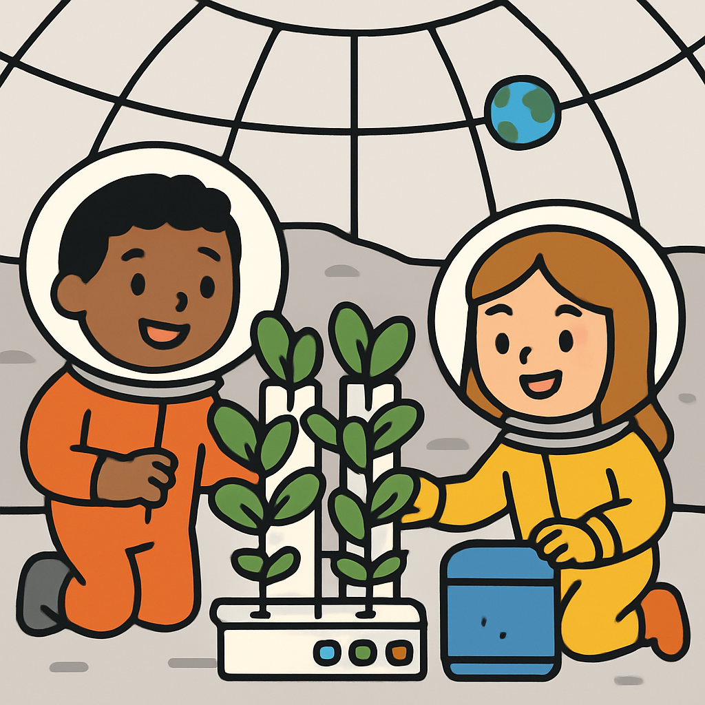 The Moon Base Hydroponic Garden Painting by diamonds kit
