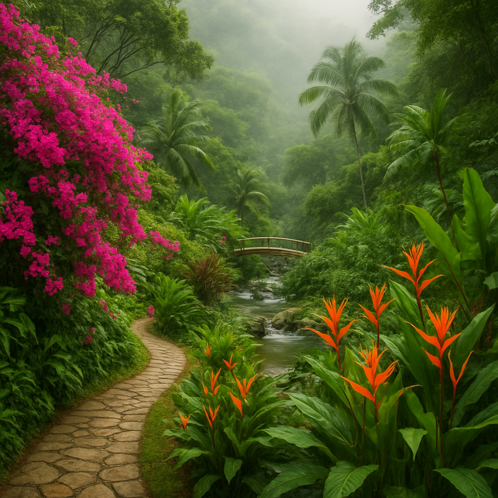 Vallarta Botanical Garden Mexico paint by diamonds