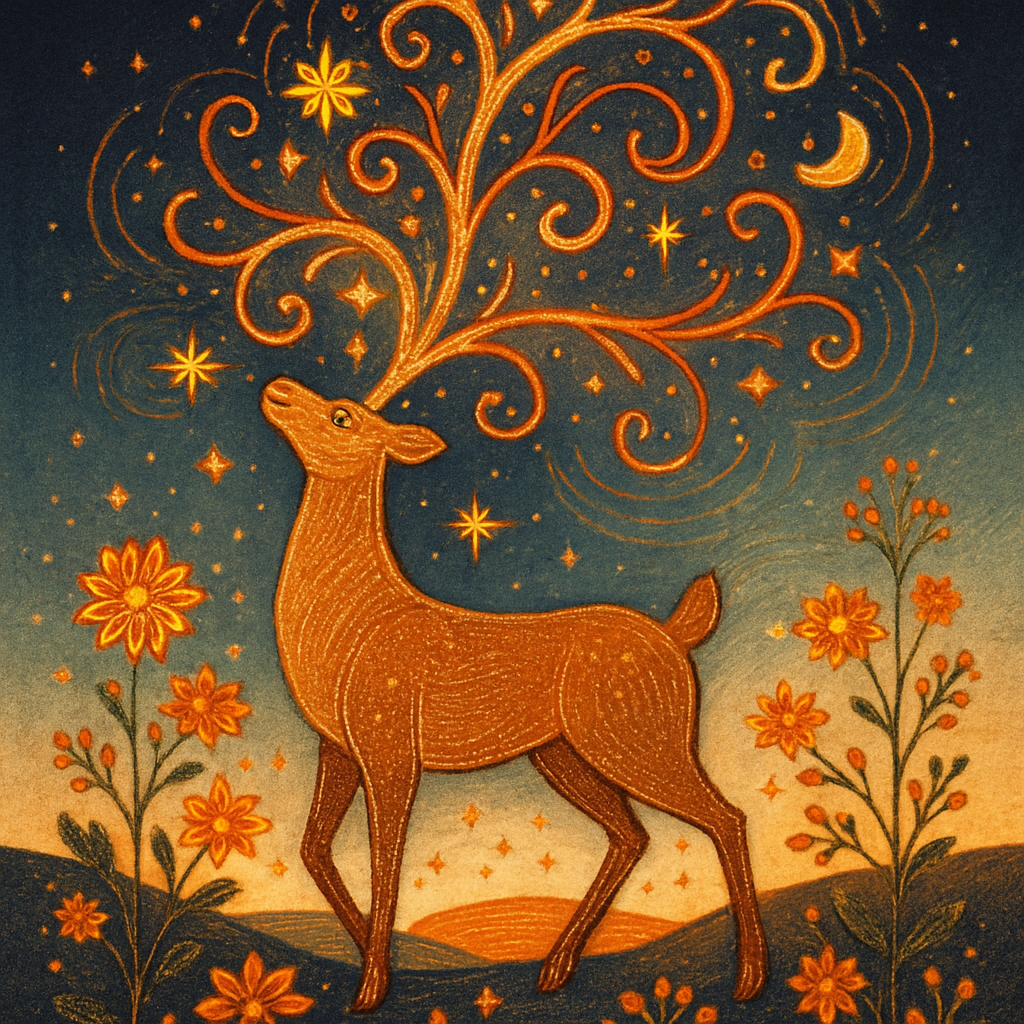 Sunrise Deer Of The Spiral Orchard paint by diamonds