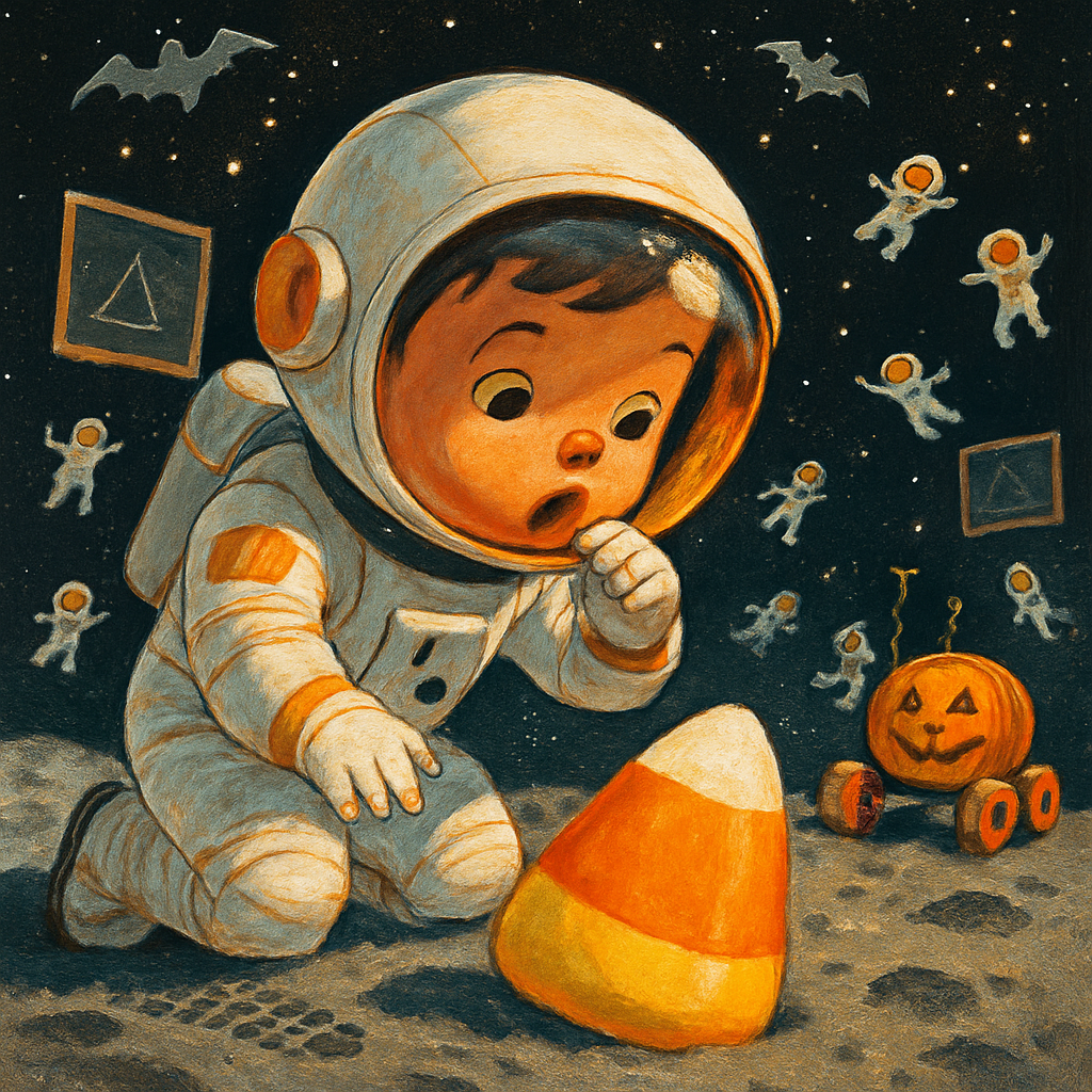 Candy Corn Meteor Field Trip paint by diamonds