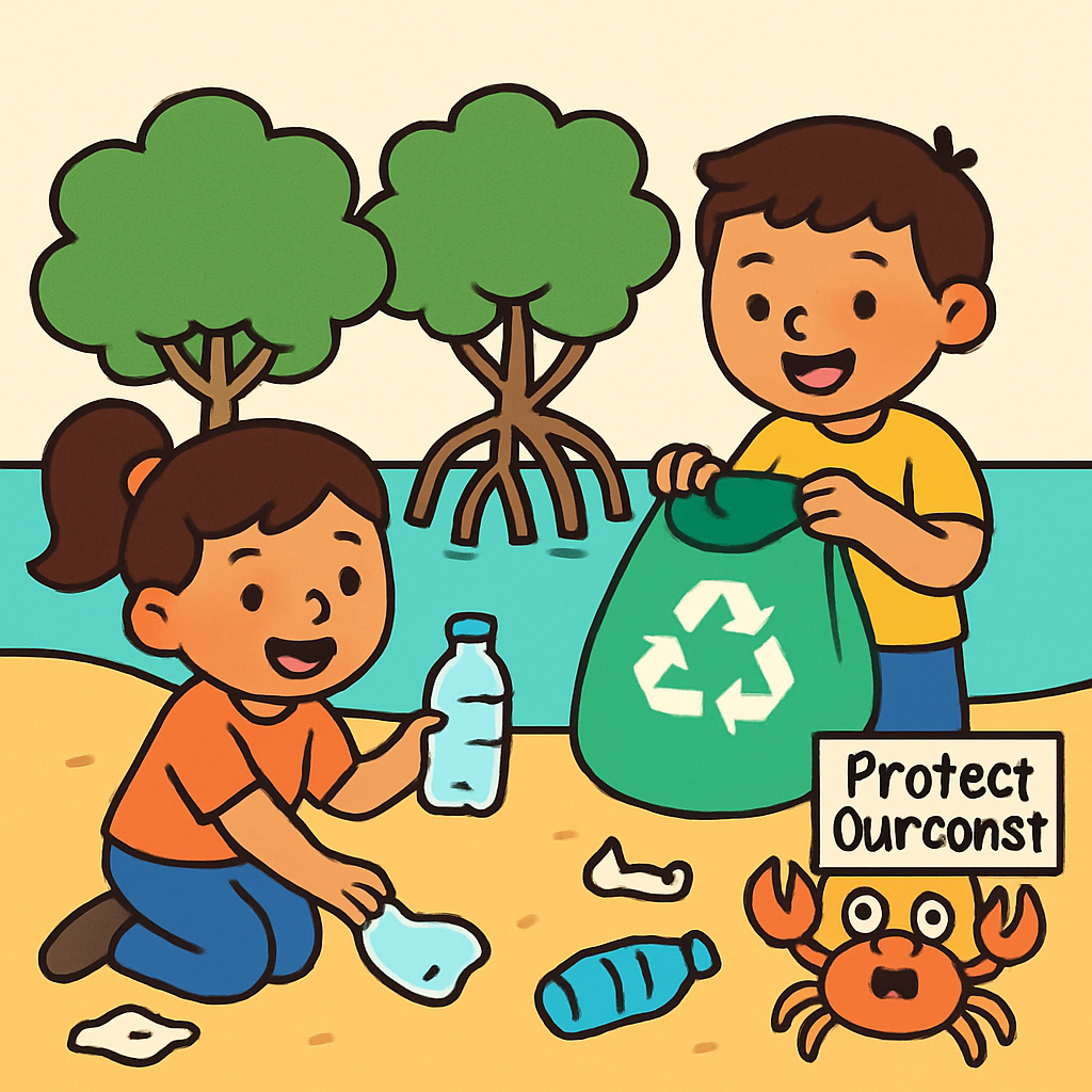Mangrove Guardians Coastal Clean Up Quest painting diamond kit