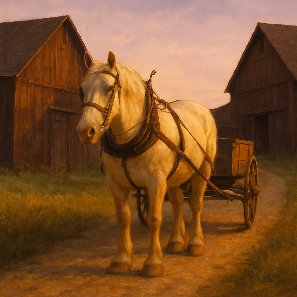 American Cream Draft Horse paint by diamond