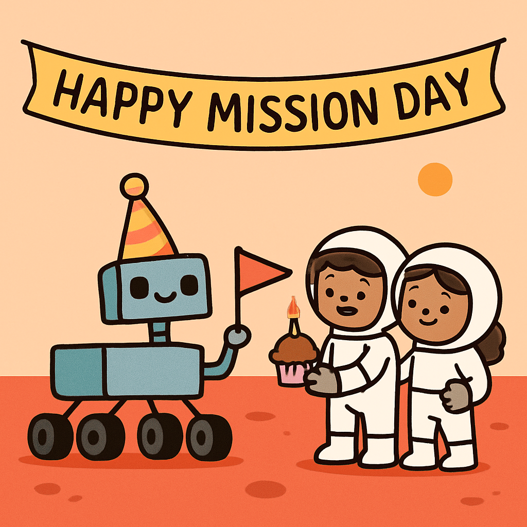 Mars Rover Birthday Parade paint by diamond