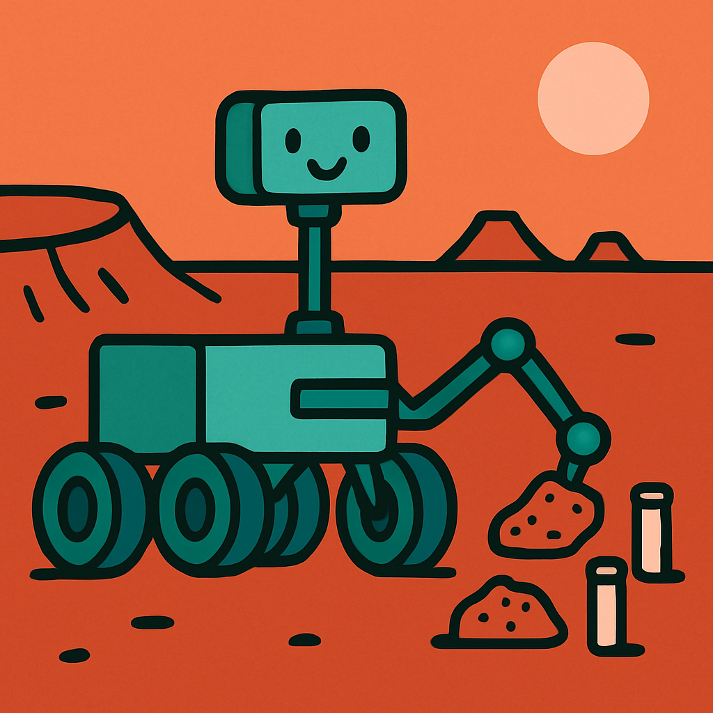 Mars Rover Postcard From Jezero Crater paint by diamond