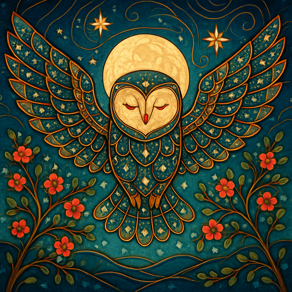 Starglass Owl Over The Moonlit Orchard Paint by diamonds art