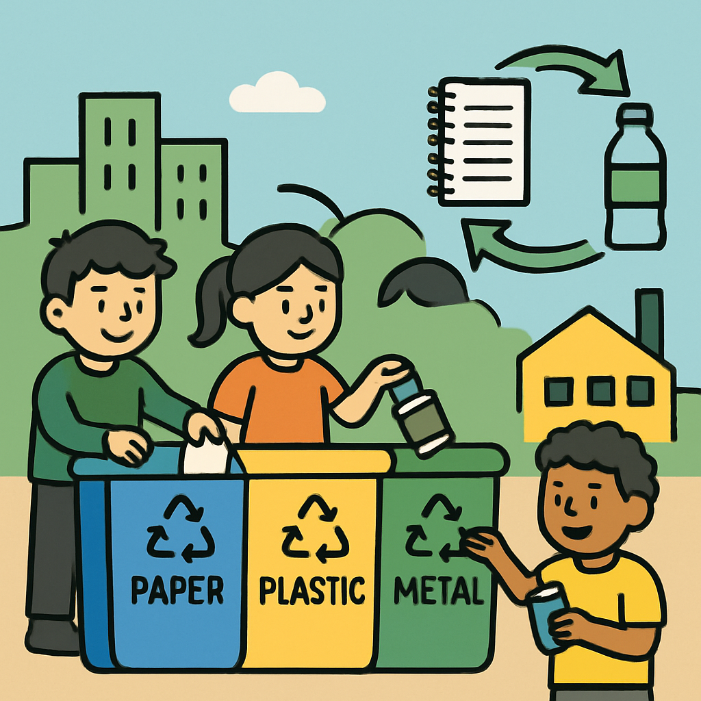 Recycling Heroes Build A Circular Economy City diamond painting