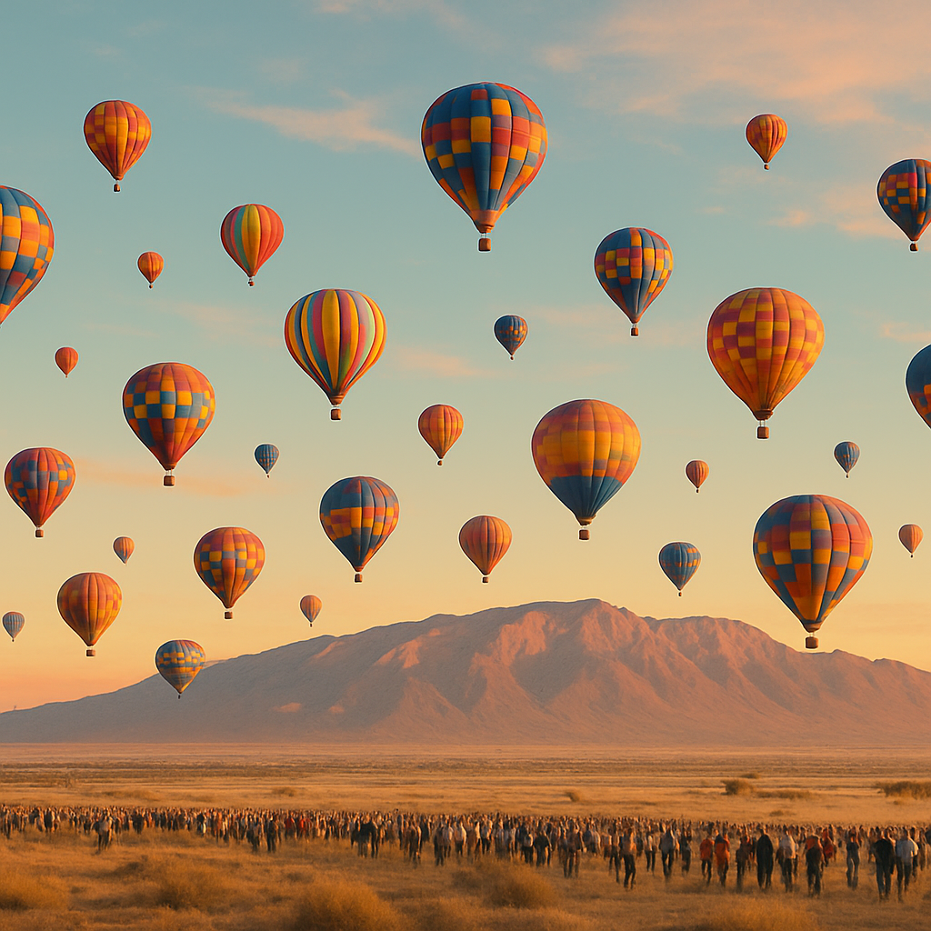 Albuquerque International Balloon Fiesta In Albuquerque United States paint by color