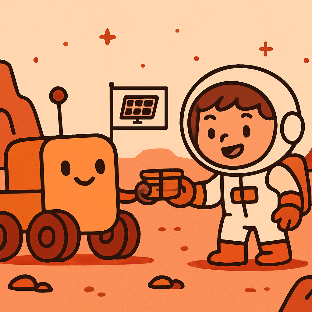 Mars Rover Snack Time Science Paint by diamonds art