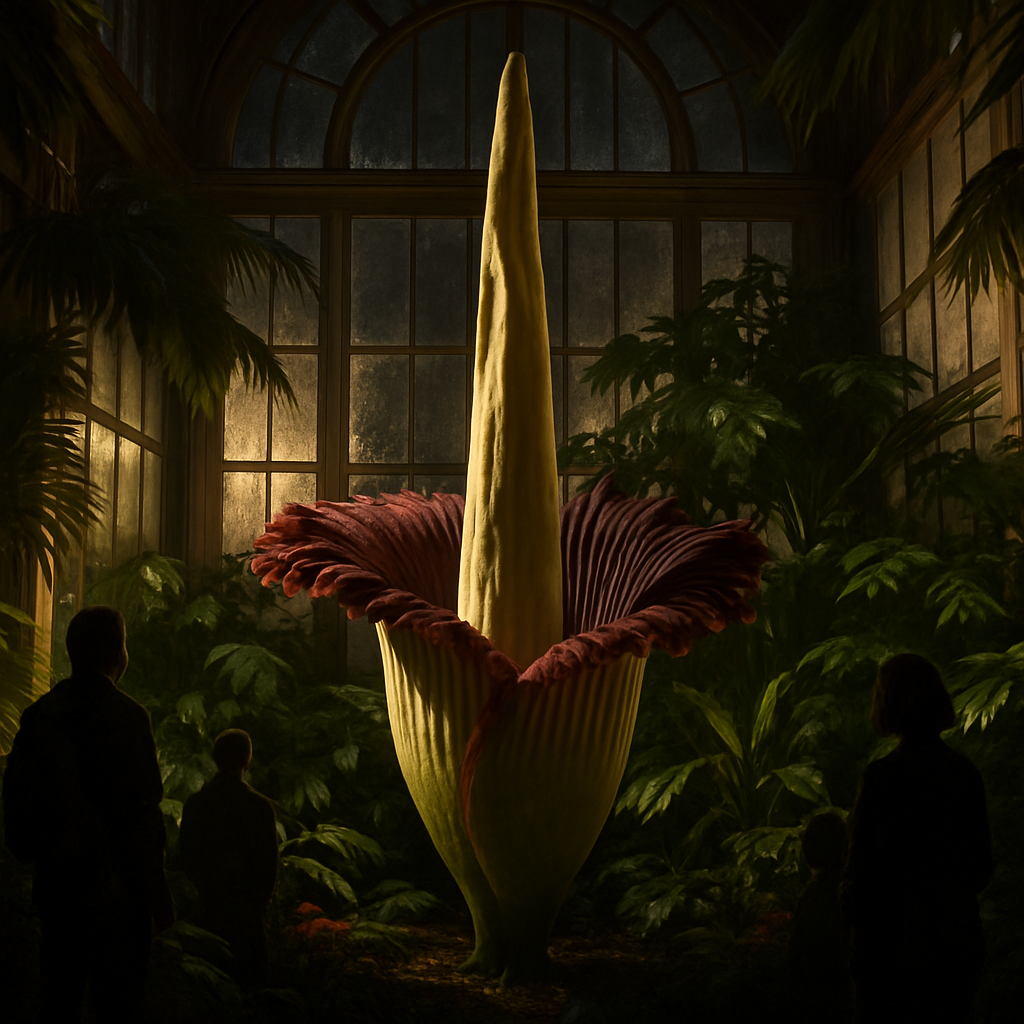 Titan Arum Flowering At United States Botanic Garden Paint by diamonds art