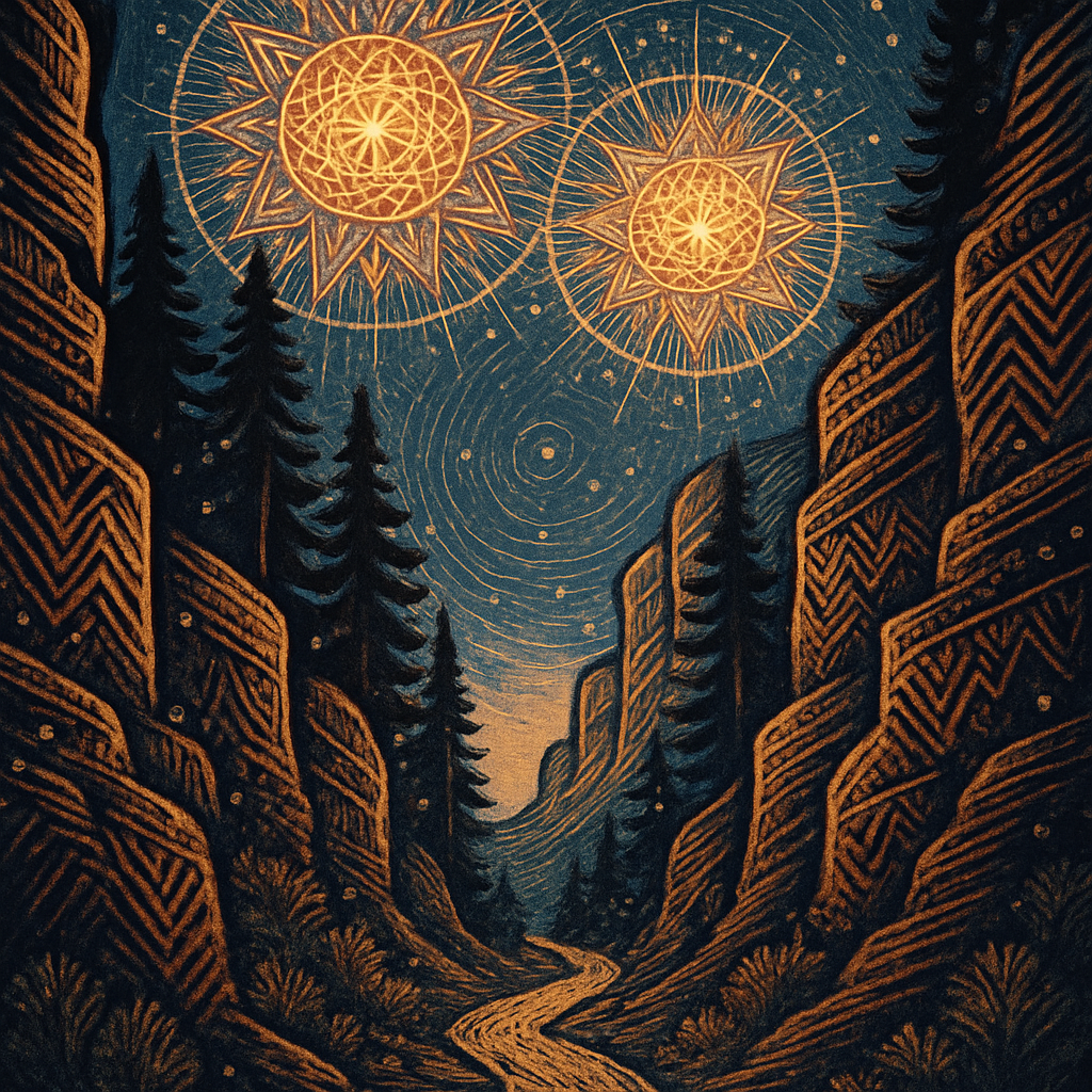 Cedar Canyon Under Twin Star Suns diamonded painting kits