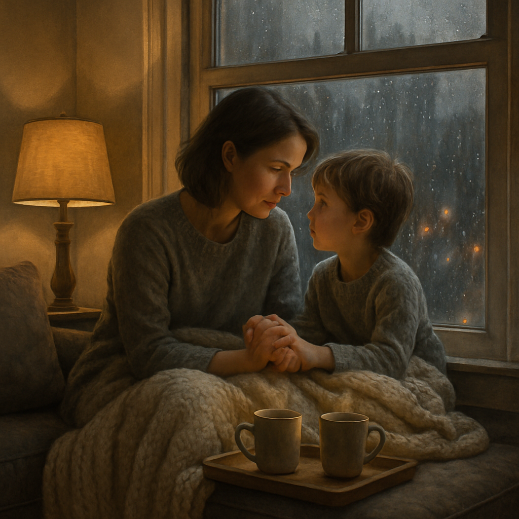 Rainy Window Promises The Quiet Fortress Of Mom And Me painting diamond kit