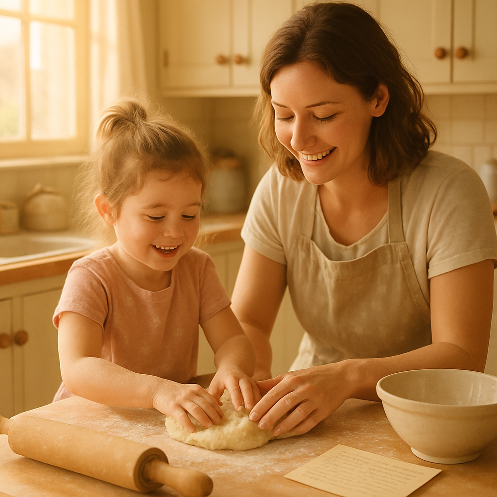 Flour Dust And Laughter The Sweet Hearth Of Motherhood Paint by diamonds art