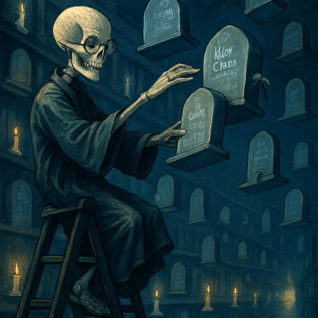 The Library Of Floating Tombstones paint by diamonds