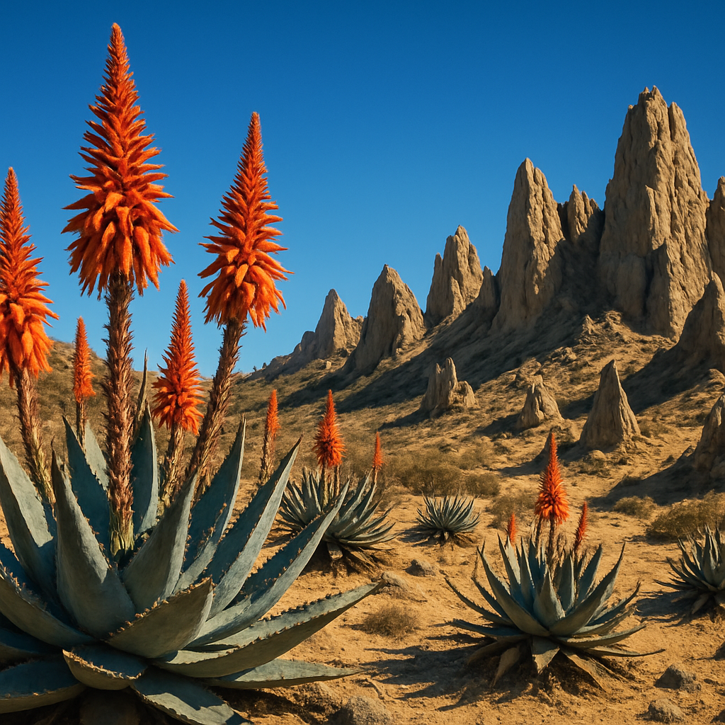 Tsingy Aloe Desert Bloom diamond painting