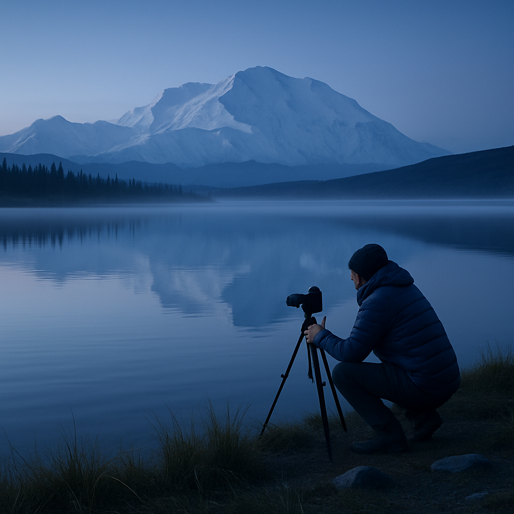 Blue Hour On Denali From Wonder Lake diamonded painting kits