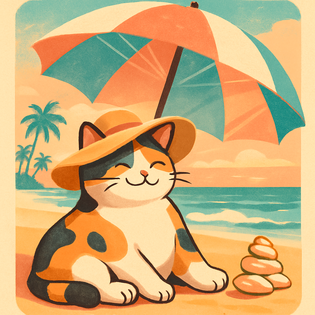 Aurora Umbrella Sun Hat Cat diamonded painting kits