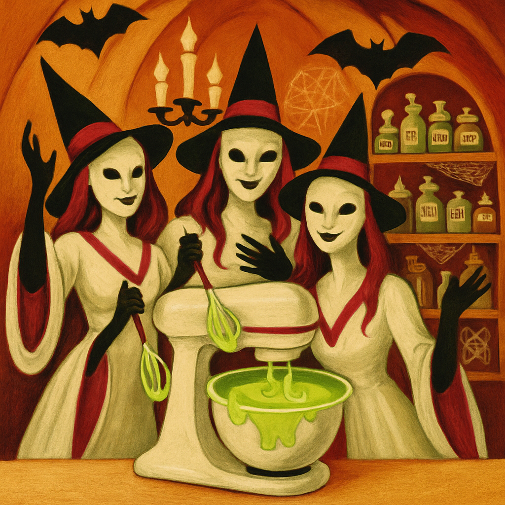 Midnight Bake Off Of The Bone Porcelain Coven diamonded painting kits
