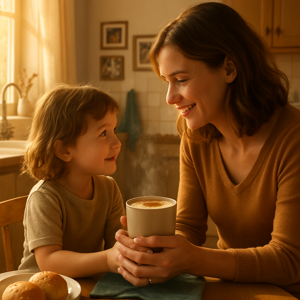 Sunrise Cocoa Promises A Kitchen Table Sanctuary For Two Painting by diamonds kit