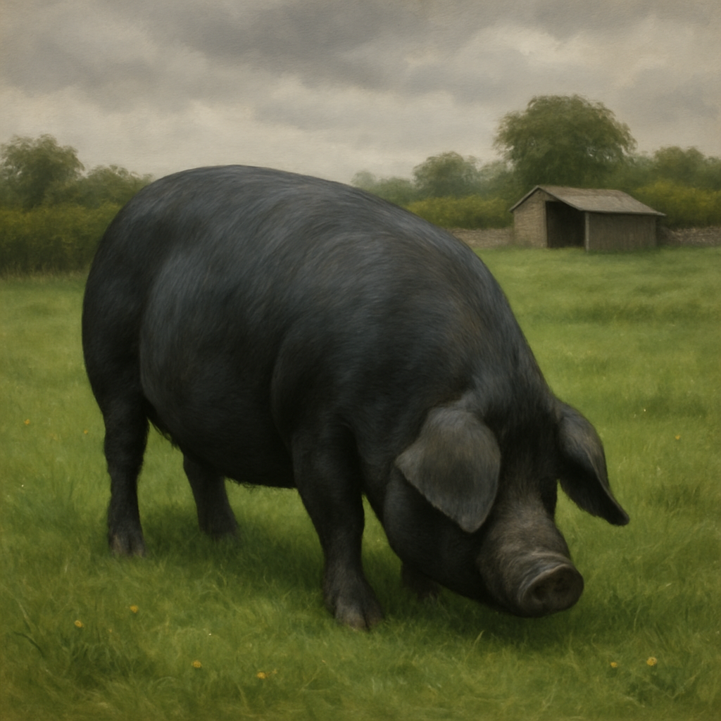 Large Black Pig United Kingdom DIY paint by diamonds