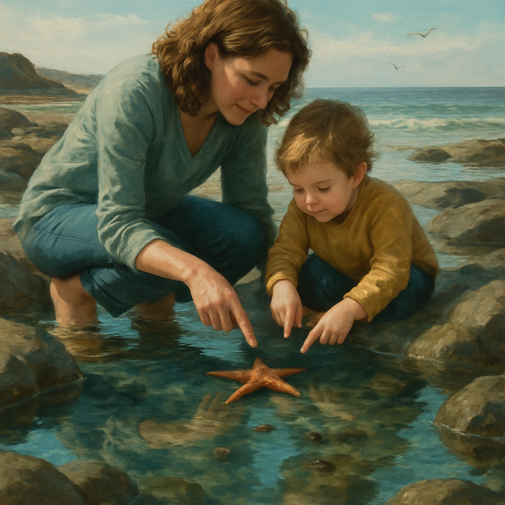 Tidepool Lessons A Mothers Hand Guiding Small Wonders paint by diamonds